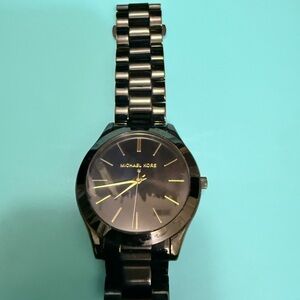 Michael Kors Black and Gold Watch